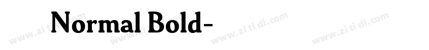 未來熒黑 Normal Bold字体转换